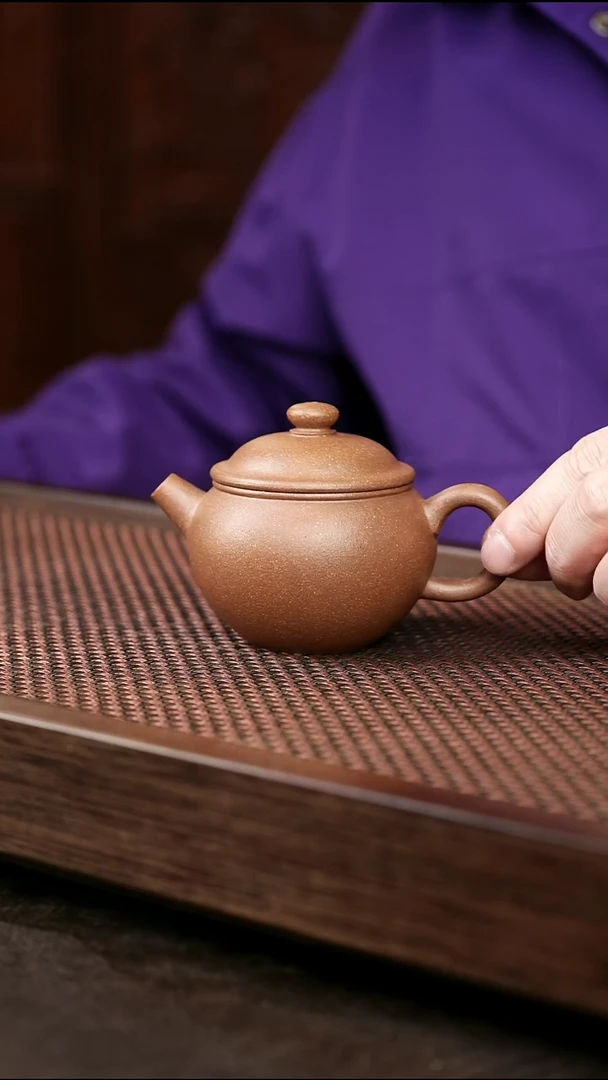 茶壶紫砂青降坡巨轮珠