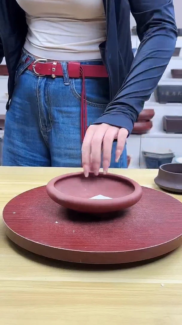 紫砂花盆浅草紫砂花盆微瑕