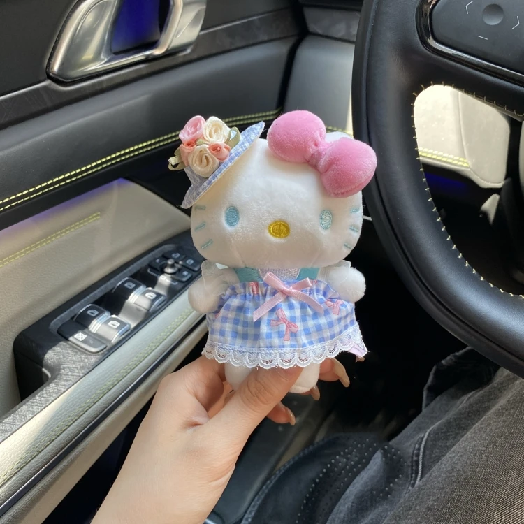 蓝色系花仙子Kt包包挂件夏日少女心毛绒玩偶钥匙扣车挂朋友礼物