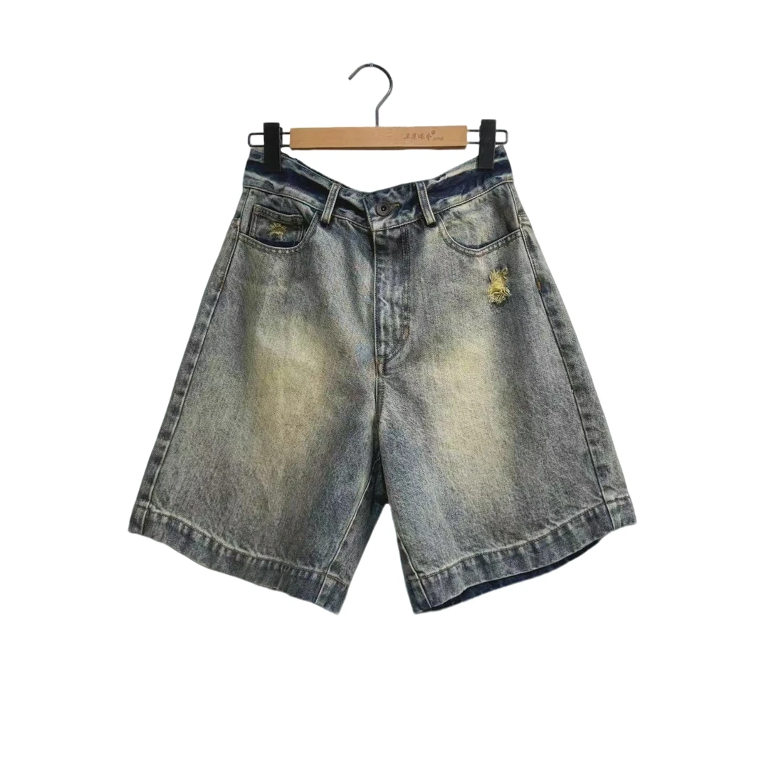 左岸迷香·贞琦坊 短裤直筒休闲百搭夏季水洗Z25SS3032