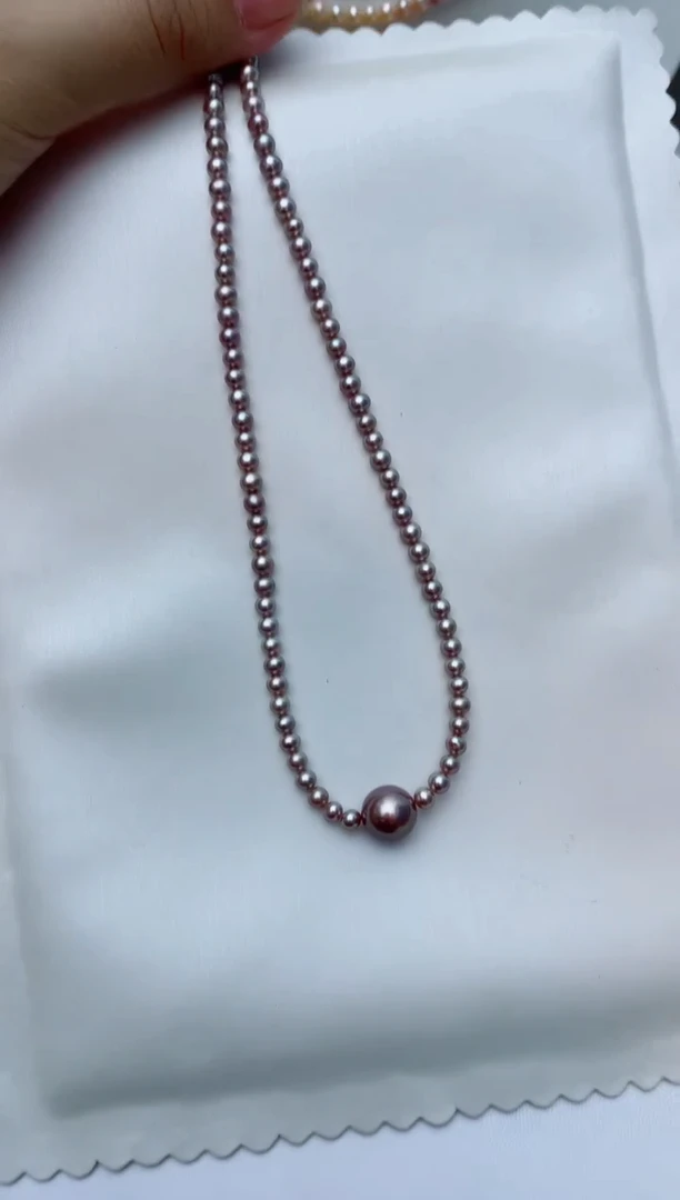 淡水珍珠未镶嵌颈饰W36