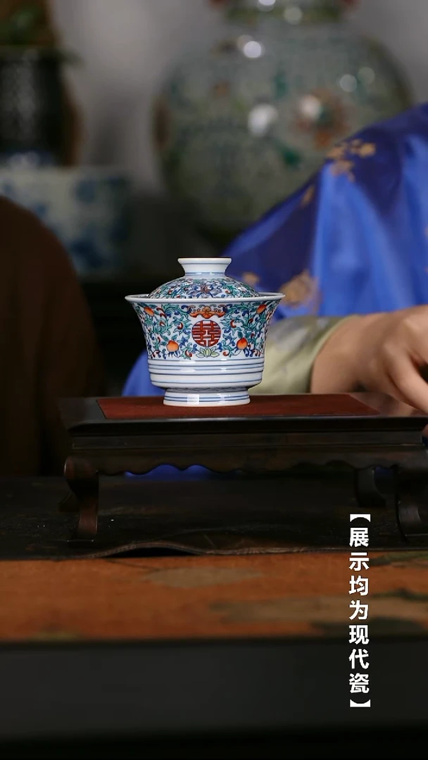 【栗子严选】涂杏花@马蹄盖碗