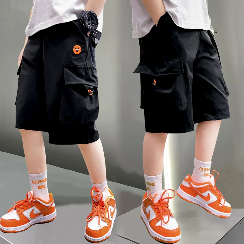 MK&UR.BV儿童装男童夏季裤子2025新款中大童薄款夏季短裤工装裤潮