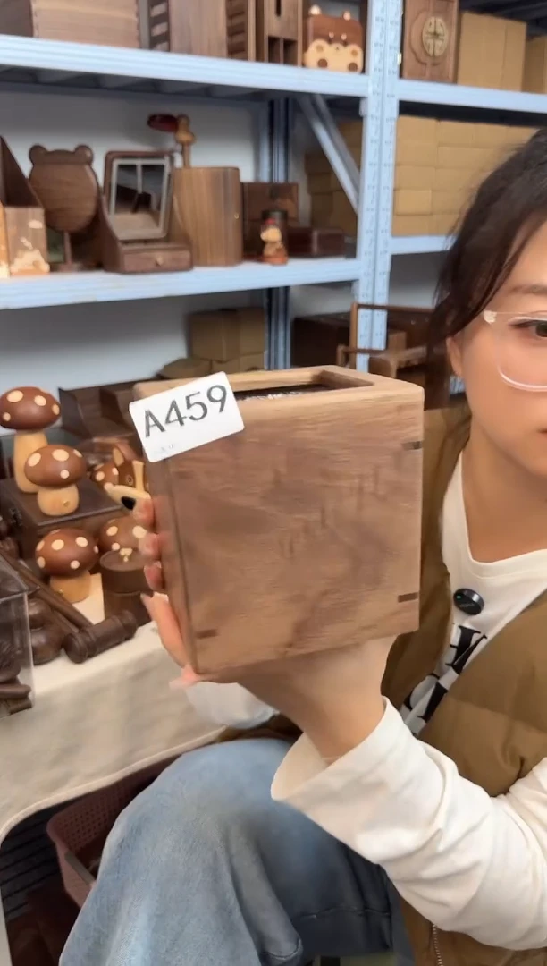 木459北美黑胡桃新款垃圾桶