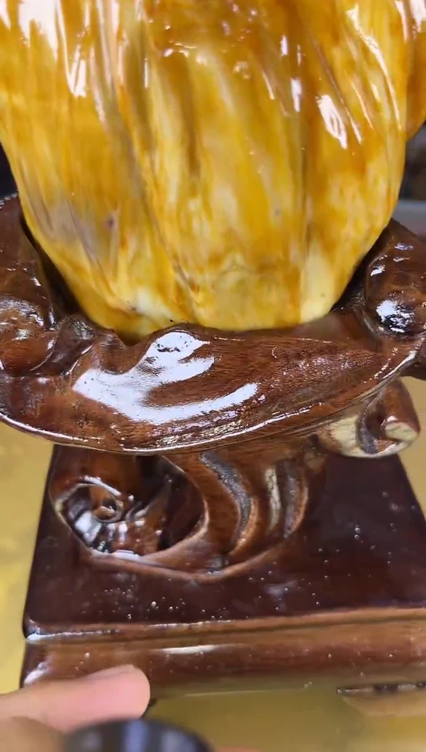 缅甸天然树化玉摆件