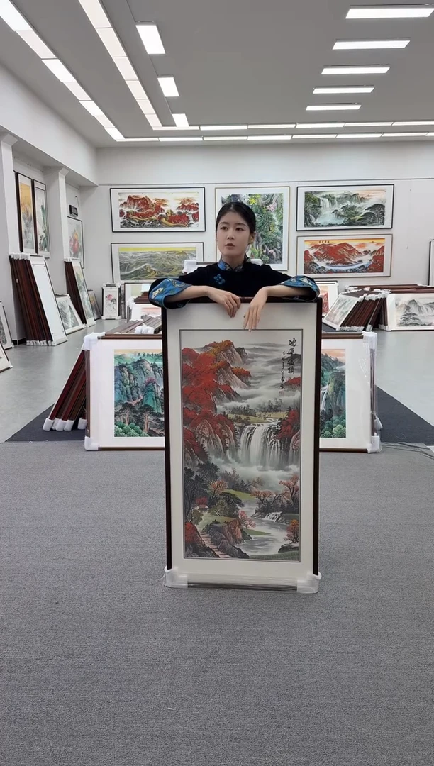 国画手绘 鸿运当头 125*65CM