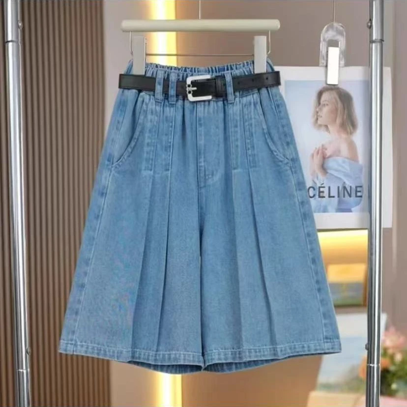 设计感满满~女童时髦韩版夏季中大童百搭洋气牛仔裤裙9067