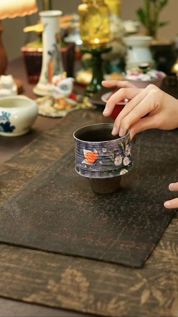 景德镇陶瓷杯碗柴烧多人