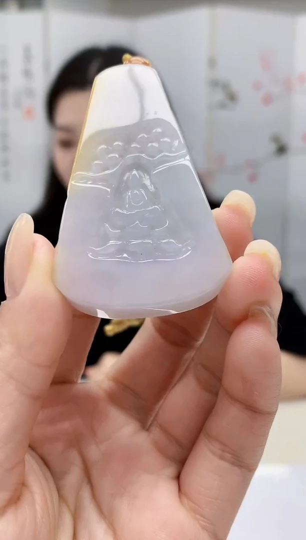 【闪购商品】定制翡翠未镶嵌0405lr-毛货挂件67