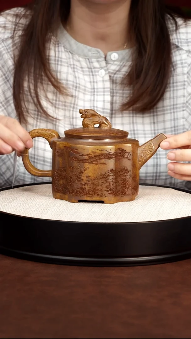 茶壶紫砂柴烧 隐龙瑞兽