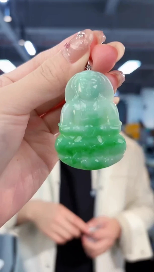 【闪购商品】翡翠颈饰18K金镶嵌缅料A货/支持复检/一件