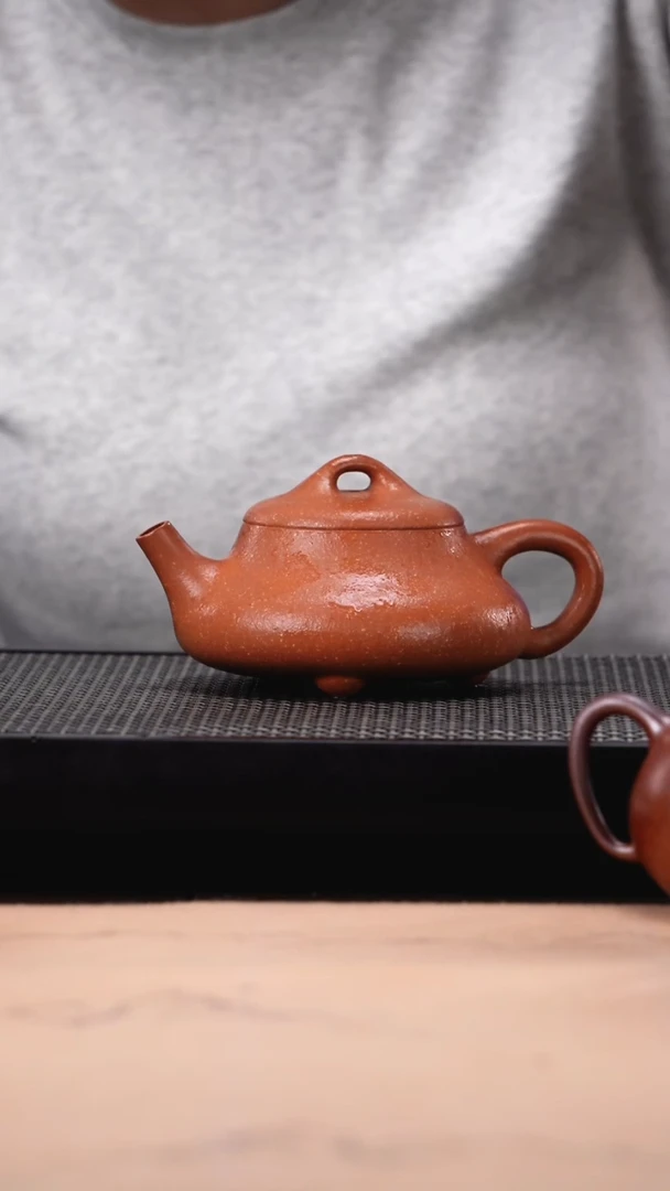 茶壶紫砂手磨粗砂降坡泥纳瓢200cc