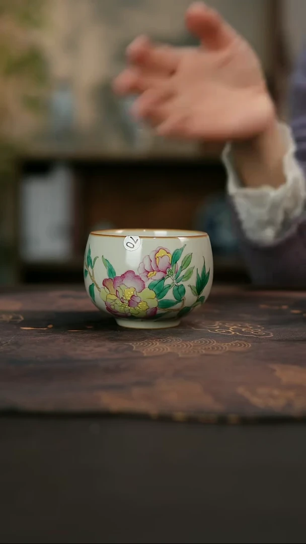 景德镇陶瓷杯碗柴烧多人