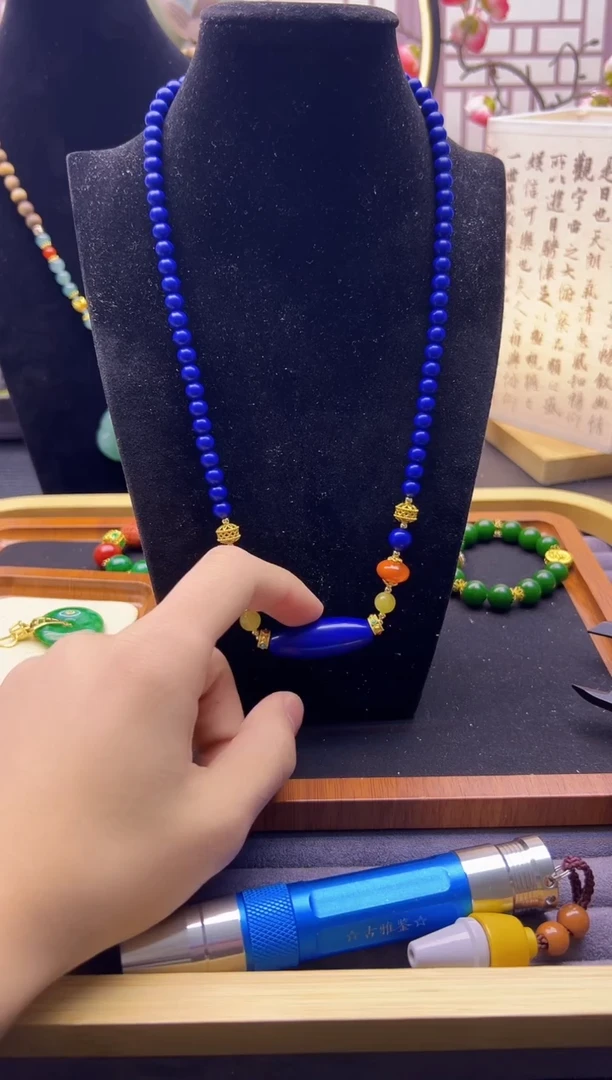 【闪购商品】青金石手链14K金镶嵌X378