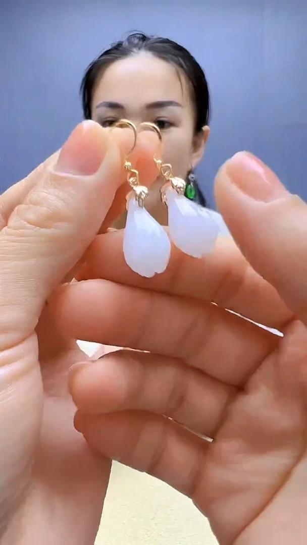 颈饰14K金镶嵌和田玉随昔diy颈饰