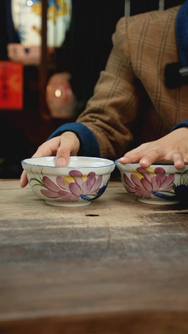 【闪购商品】瓷片景德镇纯手工釉下彩精品餐具