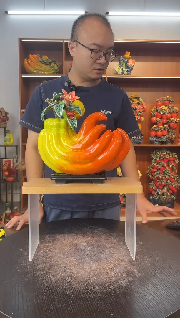 陶瓷得心应手佛手摆件