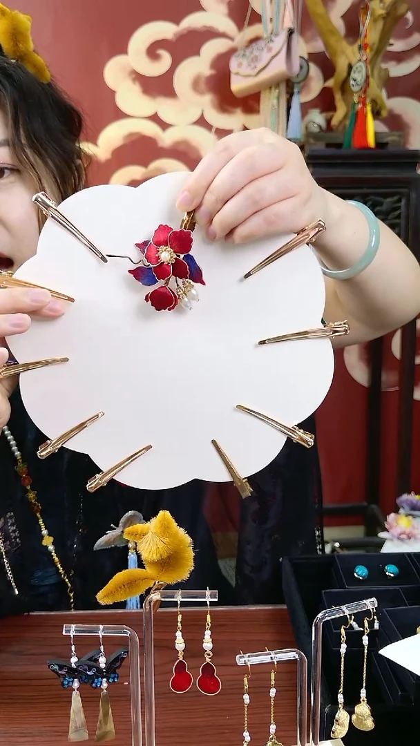 纯铜合金琉璃非遗绒花001