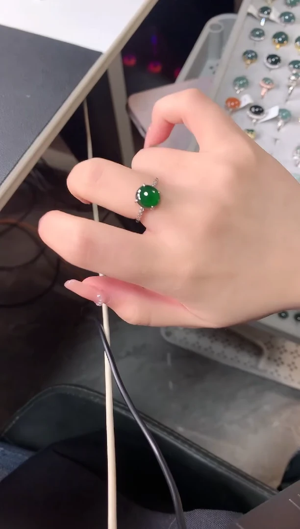 【闪购商品】翡翠戒指银S925镶嵌5214214