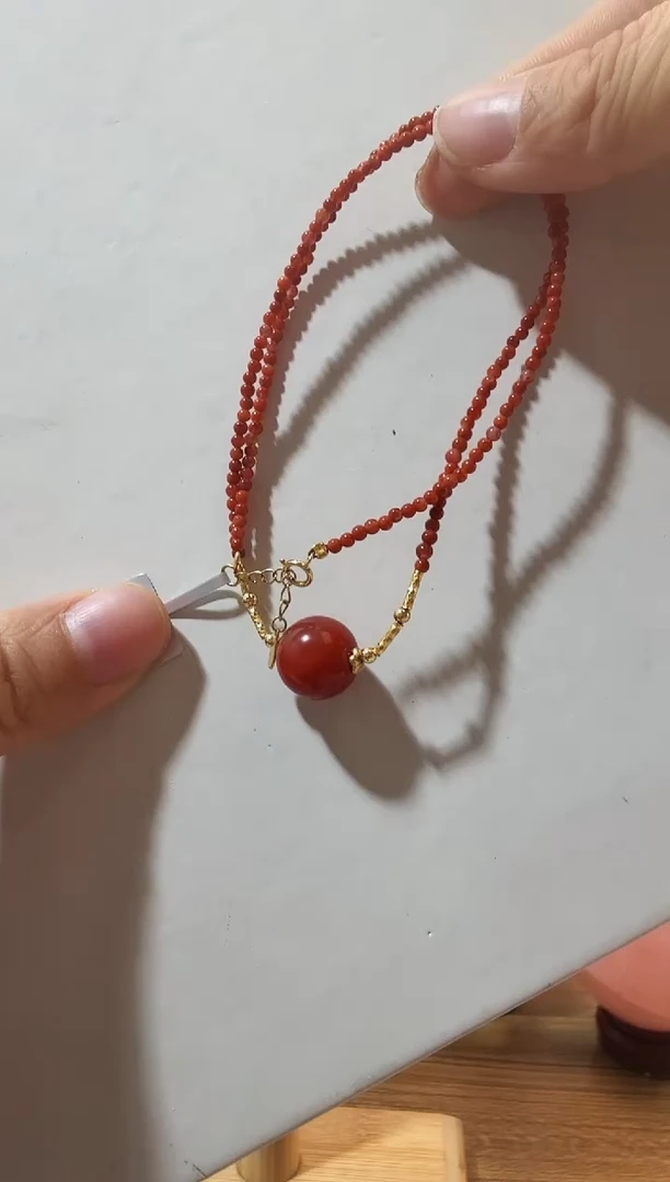 项链未镶嵌南红玛瑙优0437