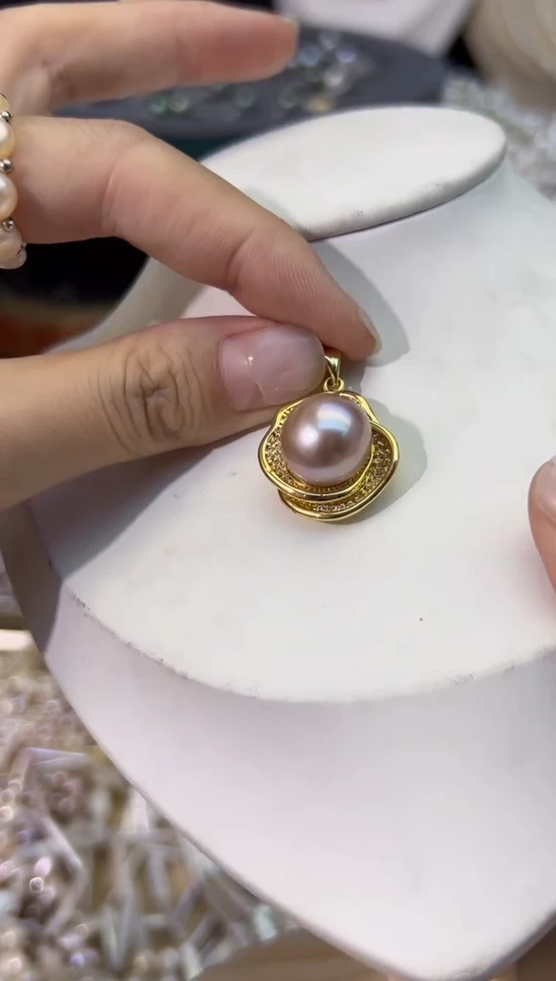 【闪购商品】淡水珍珠10未镶嵌强光*大珍珠吊坠