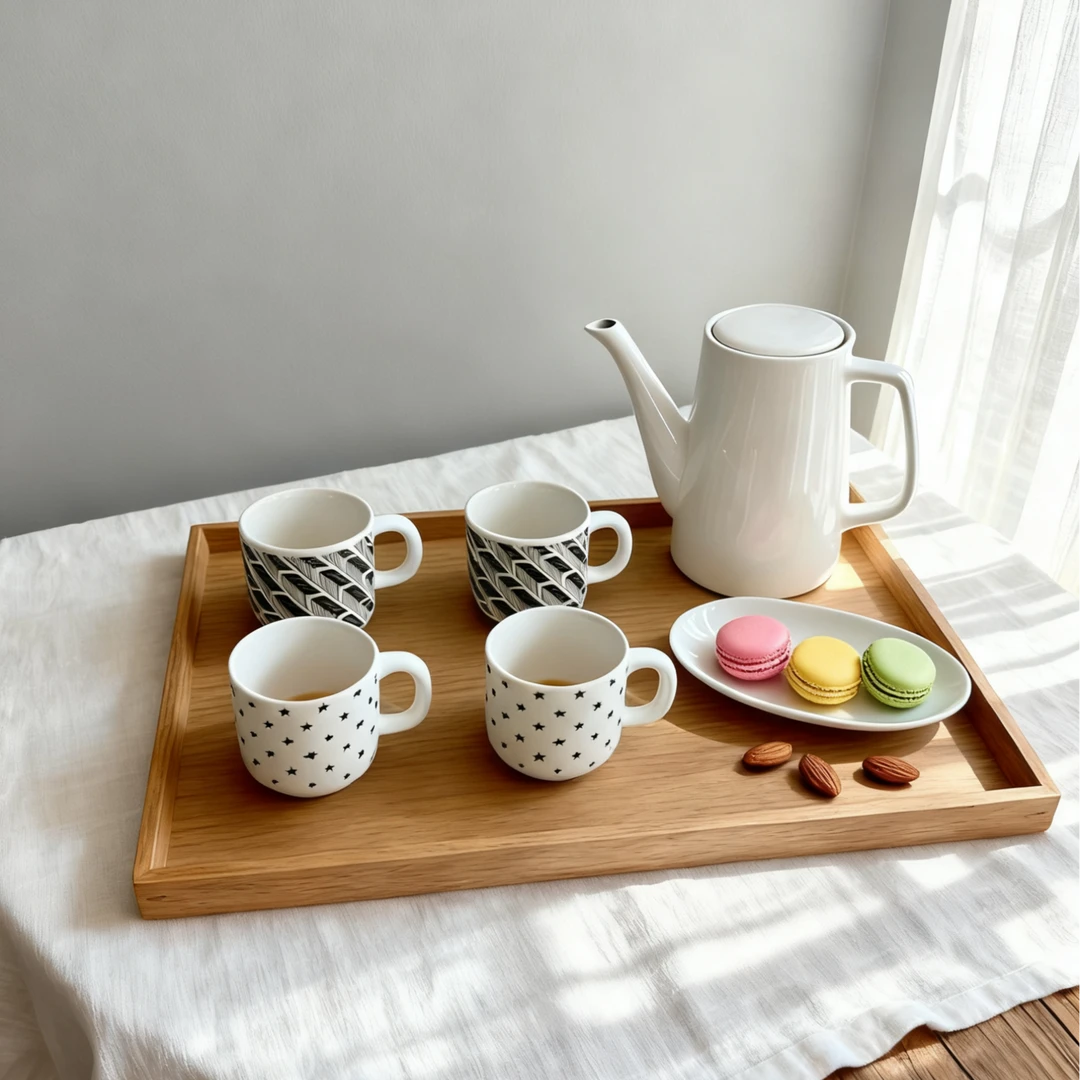 【4只装】外贸尾单迷你咖啡杯INS风印花创意浓缩咖啡杯马克杯陶瓷杯