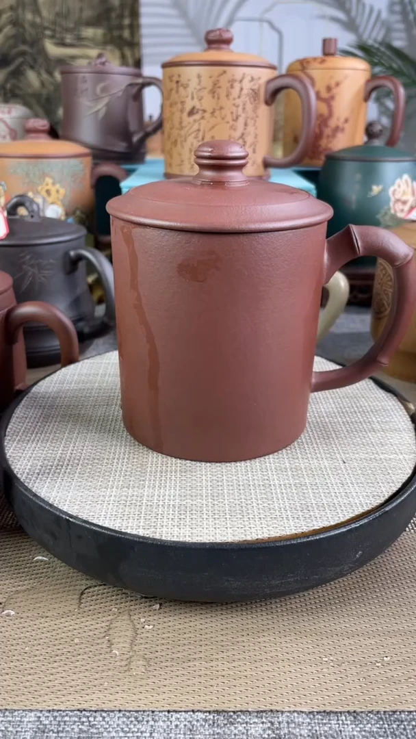 茶杯紫砂紫泥直筒