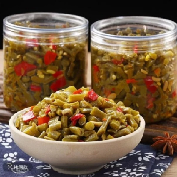 安徽泾县腌豆角腌缸豆下饭小菜美味农村下饭菜农家菜