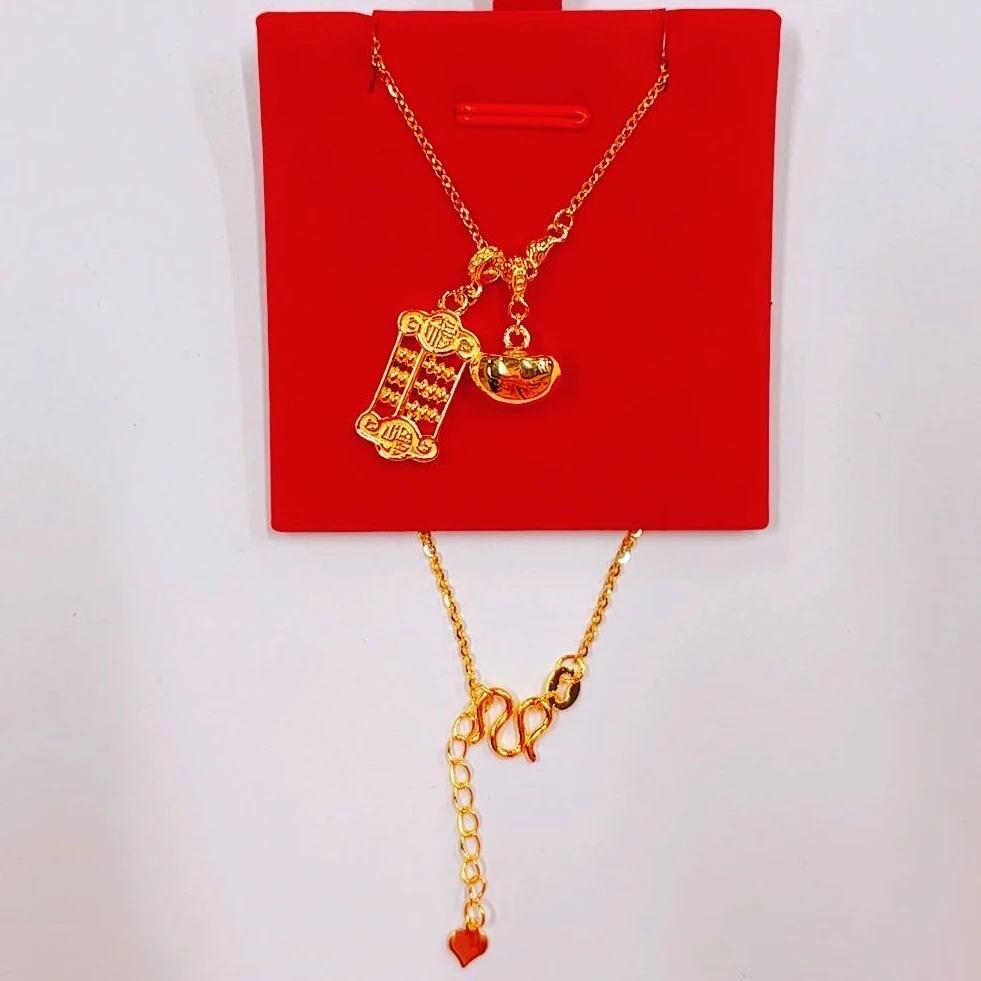 链子925银 足银项链新款时尚项链 نازۇك قاپلىما ئالتۇنلىرى 035