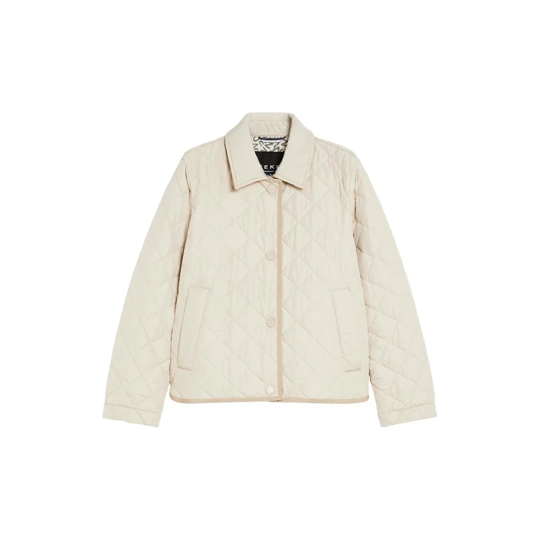全新未使用 MaxMara 纯色单排扣短款长袖棉服 女款