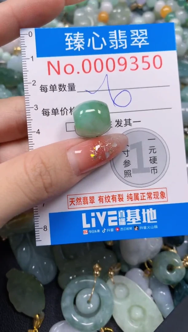 翡翠未镶嵌颈饰含绳0009350