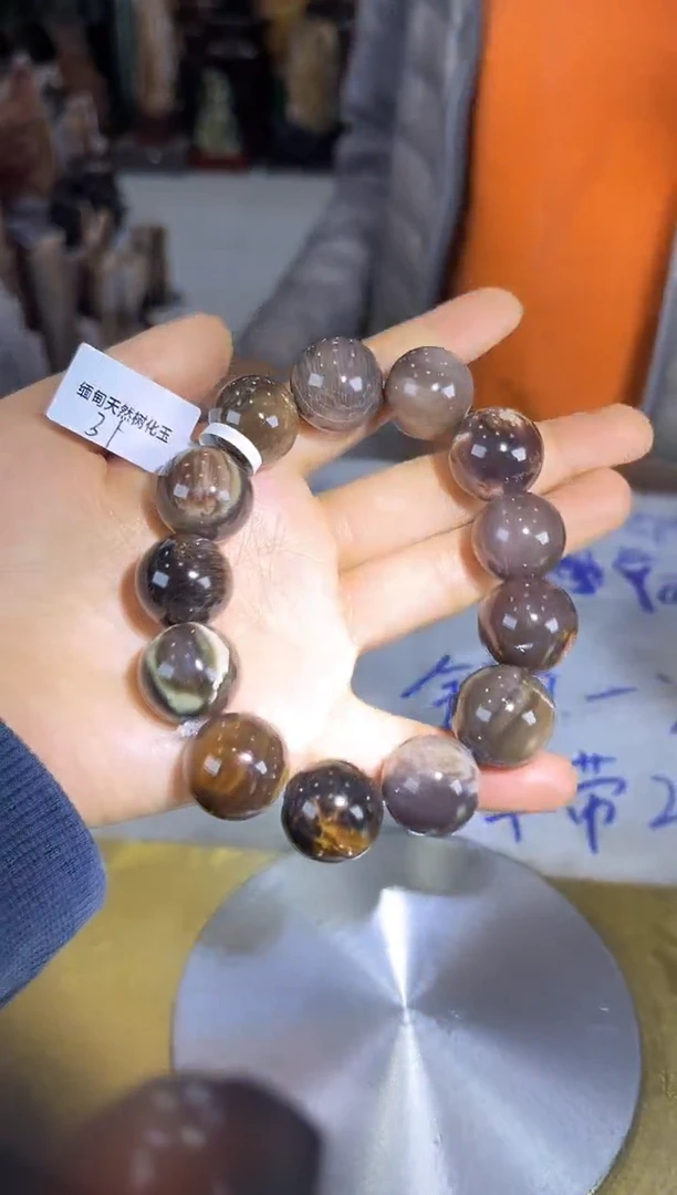 未镶嵌珠宝奇石硅化玉缅甸天然树化玉精品摆件