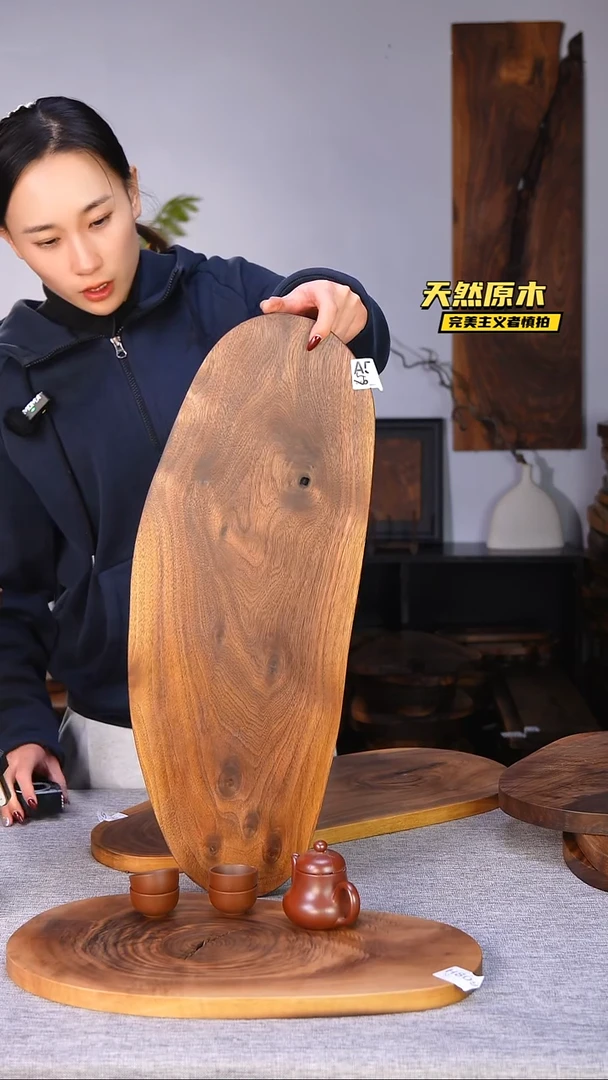 木北美黑胡桃原木.干裂疤结不属于商品质量问题完美主义者慎拍