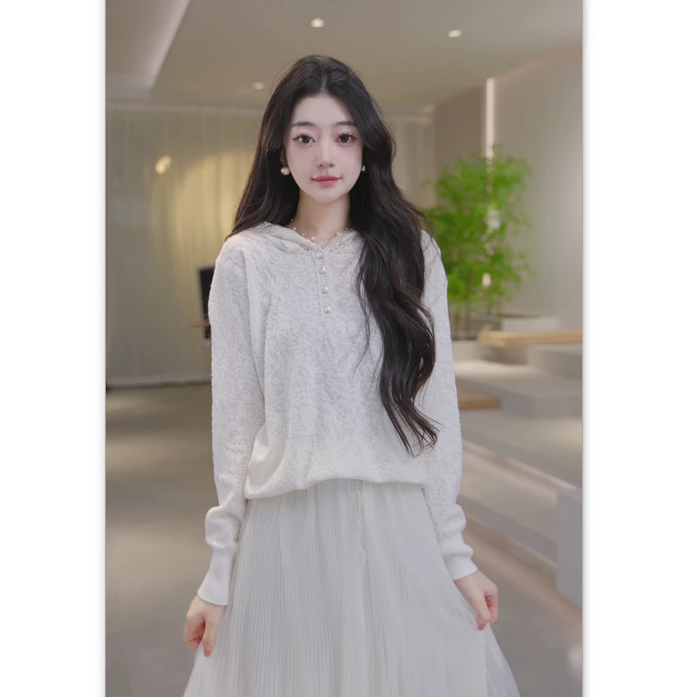 Basic House/百家好新款时尚百搭减龄长袖针织衫 B1325B51022