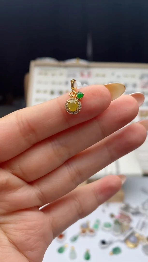 银S925镶嵌戒指翡翠天然A货翡翠