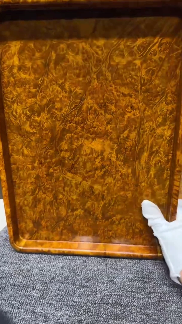特纹：帝王之木：满留疤文承盘 长35.5宽25.3高3cm