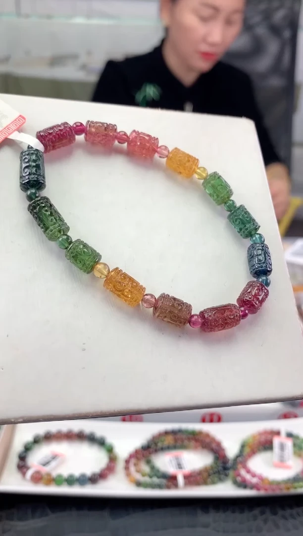 未镶嵌手串碧玺多样性发一条