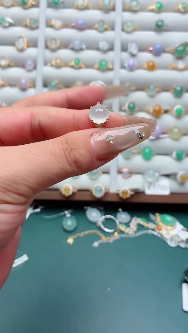 银S925镶嵌戒指翡翠.