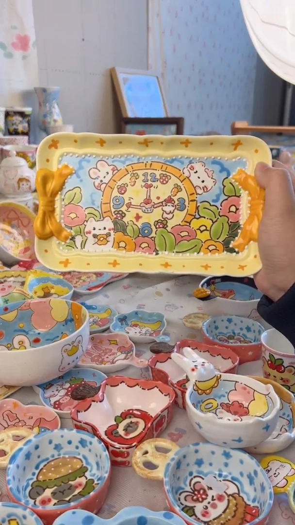 摆件陶好***柿景德镇陶瓷手绘