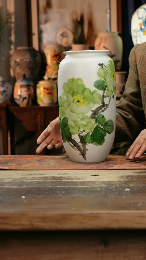 【闪购商品】瓷片景德镇纯手工釉下彩精品花瓶