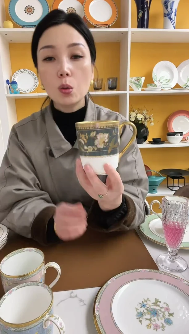 瓷则武 高定款马克杯灰色 微瑕