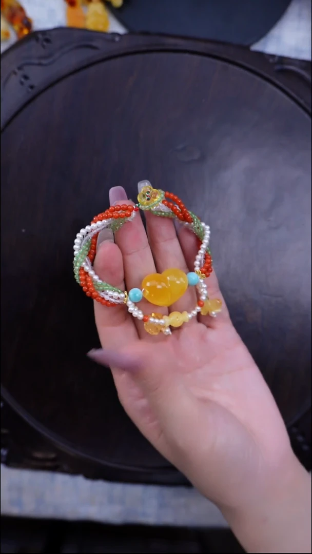 琥珀颈饰未镶嵌多样性发货一一一