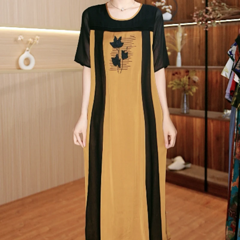 1-8108-11（黄色）新款时尚休闲连衣裙