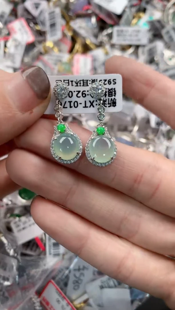 银S925镶嵌戒指翡翠777   4