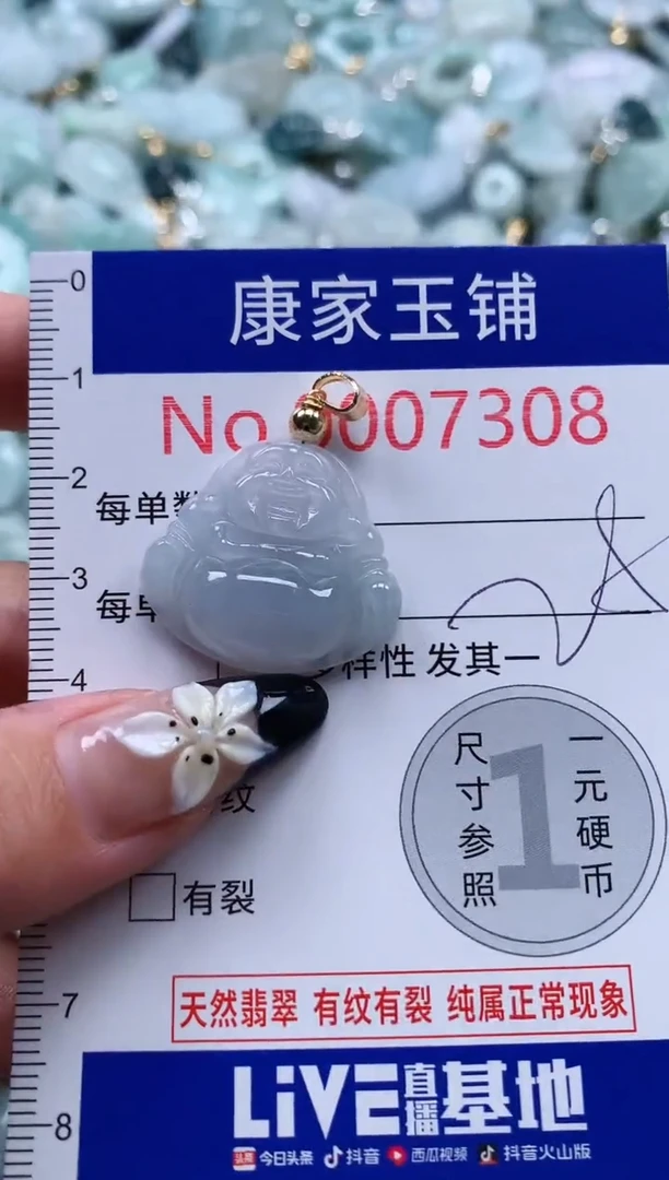 翡翠未镶嵌颈饰7308