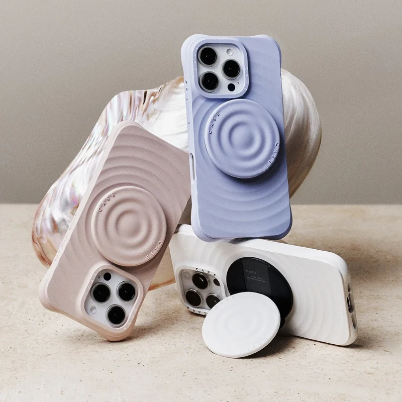 CASE新款纯色磁吸波漾壳MagSafe壳适用苹果iPhone16/15/14plus/13