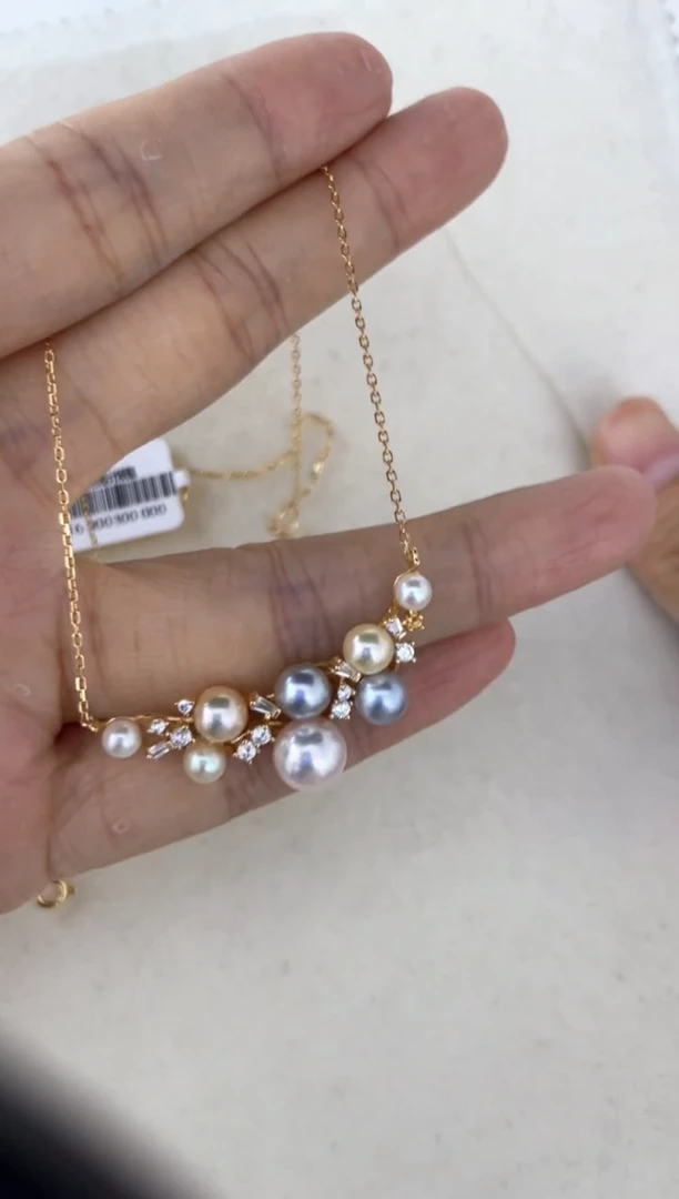 海水珍珠银S925镶嵌颈饰吊坠