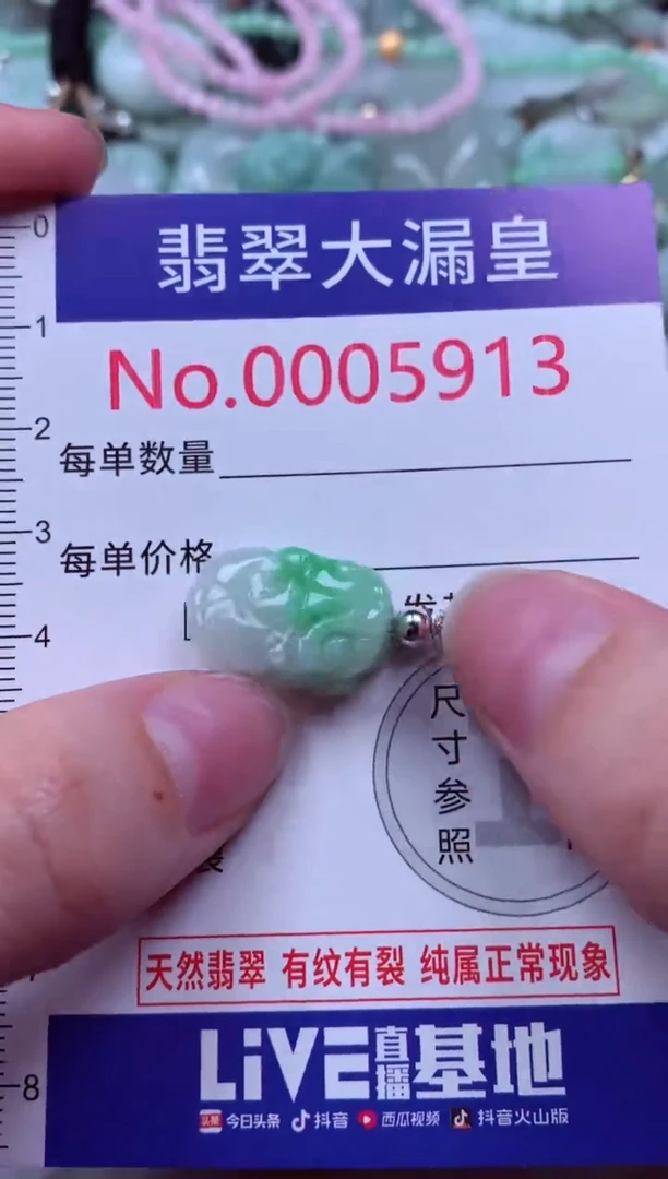 吊坠(不含链)未镶嵌翡翠5913