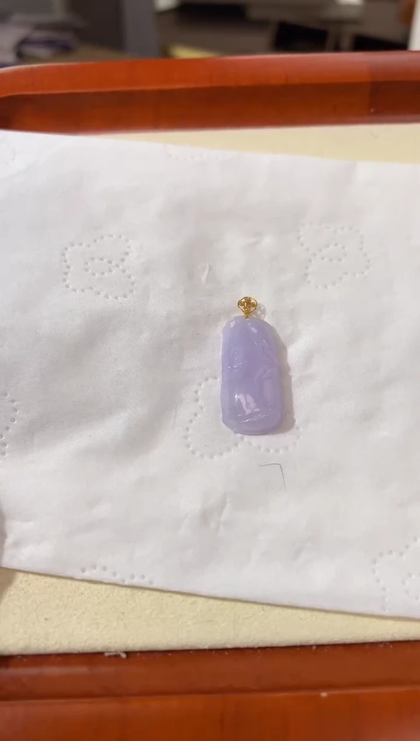 【闪购商品】翡翠颈饰18K金镶嵌天然缅甸a货翡翠