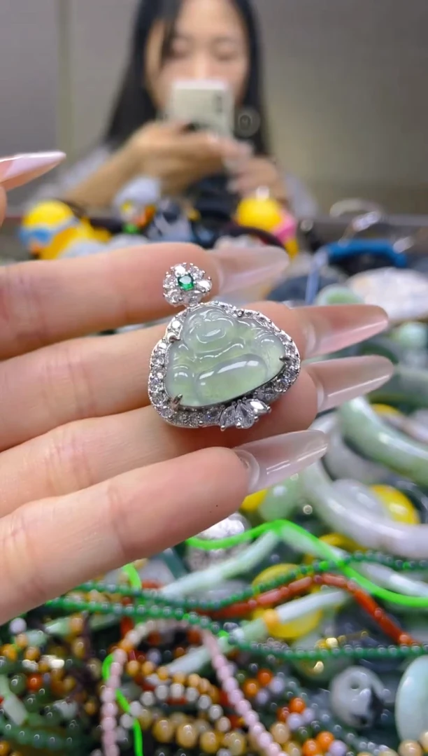 翡翠未镶嵌颈饰/W/翡翠A货一图一物